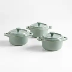CRATE & BARREL - Set De 3 Mini Cocottes Staub