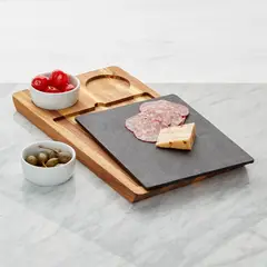 CRATE & BARREL - Tabla De Servir Con Bandeja