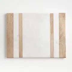 CRATE & BARREL - Tabla de Servir con Incrustración de Madera y Mármol