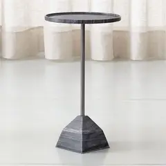 CRATE & BARREL - Mesa Auxiliar Prost de Mármol
