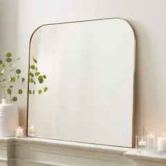CRATE & BARREL - Espejo de Pared en Arco Edge de Latón