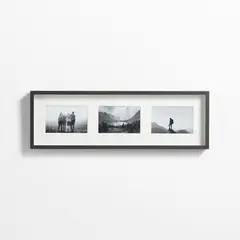 CRATE & BARREL - Marco De Fotos Triple Negro 10x15cm