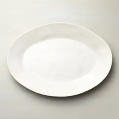 CRATE & BARREL - Plato para Servir Ovalado Marin Grande Blanca