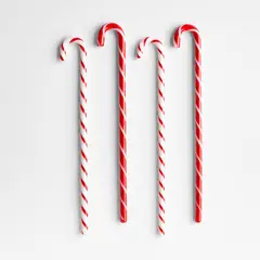 CRATE & BARREL - Juego De 4 Bastones Navideños Para Bebidas