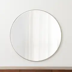 CRATE & BARREL - Espejo de Pared Redondo Edge Gunmetal 122cm