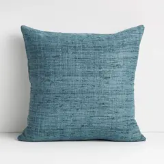 CRATE & BARREL - Funda de Cojín Aqua de Algodón 51x51cm