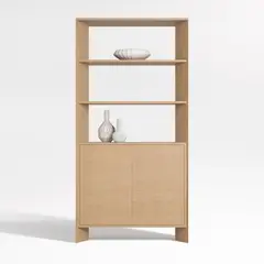CRATE & BARREL - Librero Terrazza 3 Divisiones 2 Puertas