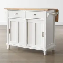 CRATE & BARREL - Isla para Cocina Belmont Blanca