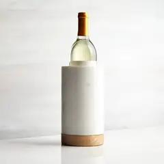 CRATE & BARREL - Enfriador De Vino De Mármol Y Madera