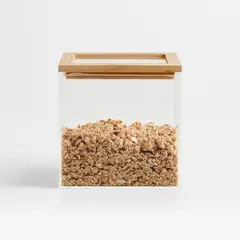 CRATE & BARREL - Contenedor con Tapa de Madera