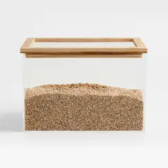 CRATE & BARREL - Contenedor con Tapa de Madera