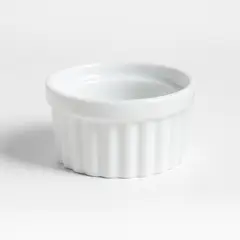 CRATE & BARREL - Mini Recipiente Ramekin de Porcelana Blanca