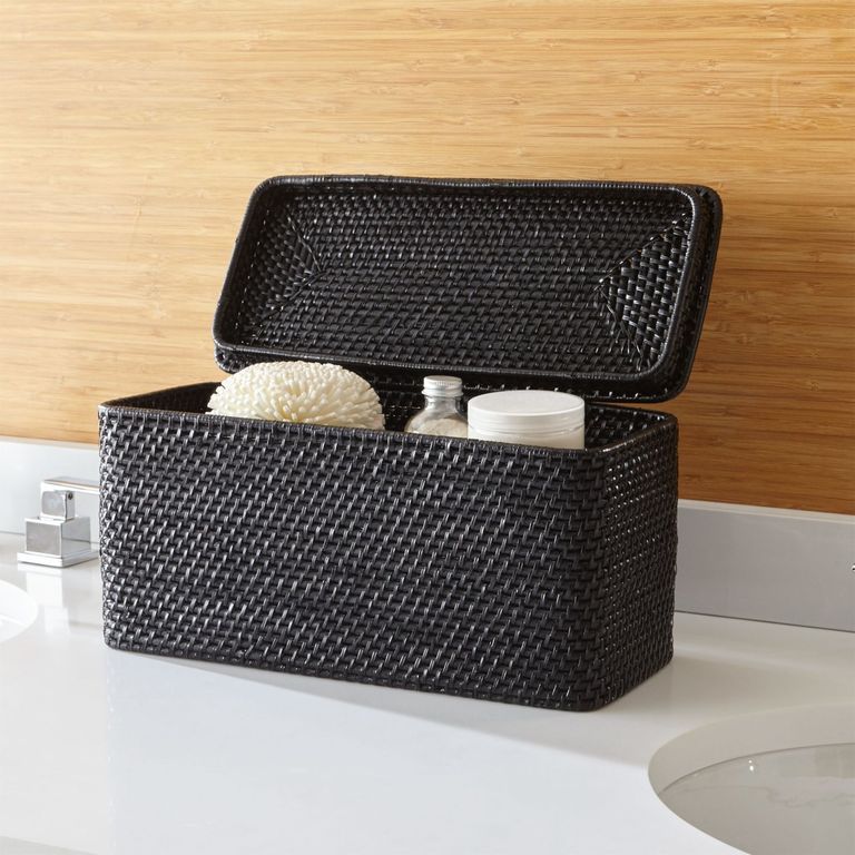 Organizador Rectangular con Tapa Sedona Negro