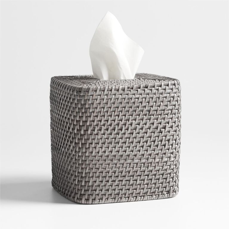 Caja Cuadrada para Pañuelos de Papel Sedona Gris