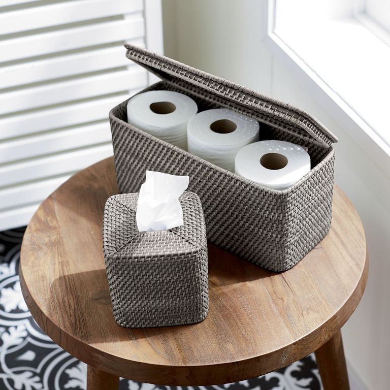 Caja Cuadrada para Pañuelos de Papel Sedona Gris