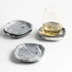 CRATE & BARREL - Set De 4 Posa Vasos Jade Floral