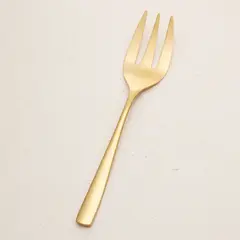 CRATE & BARREL - Tenedor para Servir Dorado