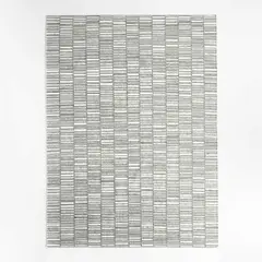 CRATE & BARREL - Alfombra De Lana Gris Carmel 183x274cm