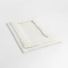 CRATE & BARREL - Alfombra de Baño Raffee Blanco 61x91cm