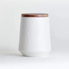 CRATE & BARREL - Canister Ethan Crema Mediano