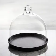 CRATE & BARREL - Servidor Con Domo De Vidrio Baird