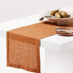 CRATE & BARREL - Camino de Mesa Marin de Lino 305cm