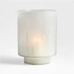 CRATE & BARREL - Porta Velas Con Grabado De Árbol Navideño Grande