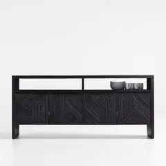 CRATE & BARREL - Aparador Dunewood Con Estante