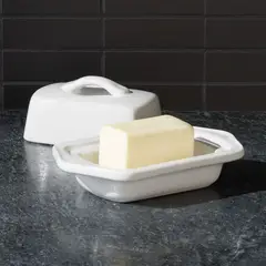 CRATE & BARREL - Mini Mantequillera Chantal Blanca