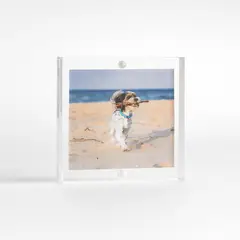 CRATE & BARREL - Marco de Fotos de Bloque Acrílico de 10x10cm