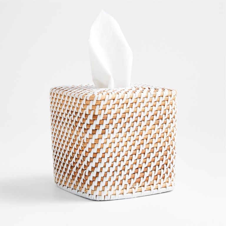 Porta Tissue Cuadrado Sedona Blanco