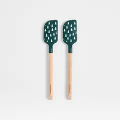 CRATE & BARREL - Set De 2 Mini Espátulas Navideñas