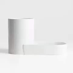 CRATE & BARREL - Organizador para Lavadero de Cerámica Chet