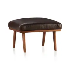 CRATE & BARREL - Otomán Cavett de Cuero
