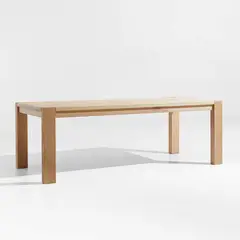 CRATE & BARREL - Mesa de Comedor Terra de Madera Maciza de Roble Blanco Natural 228cm