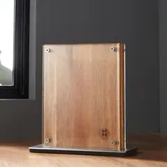 CRATE & BARREL - Bloque de Madera Acacia para Cuchillos Schmidt Brothers