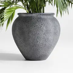 CRATE & BARREL - Maceta Mediana Negro Ophelia