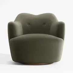 CRATE & BARREL - Butaca Apero Swivel 1 Cuerpo