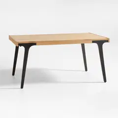 CRATE & BARREL - Mesa De Comedor Lakin Extendible De Madera Teca Natural 155-251cm