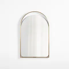 CRATE & BARREL - Espejo de Pared Aosta Brass