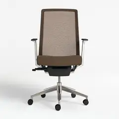 CRATE & BARREL - Silla de Escritorio Haworth Very Marrón con Estructura de Aluminio
