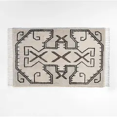 CRATE & BARREL - Alfombra De Lana Cortada Beige 152x244cm