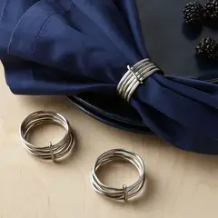 CRATE & BARREL - Aro De Servilleta Ring Plateado