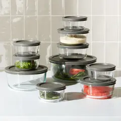 CRATE & BARREL - Juego De Contenedores De 20Pzs Pyrex