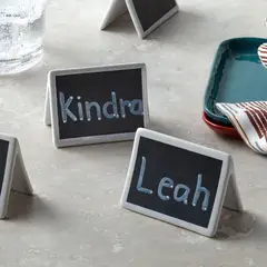 CRATE & BARREL - Mini soportes de pizarra Juego de 6