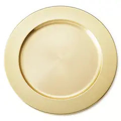 CRATE & BARREL - Plato de Sitio con Enchape Dorado