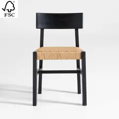 CRATE & BARREL - SILLA COMEDOR DUNEWOOD CHARCOAL