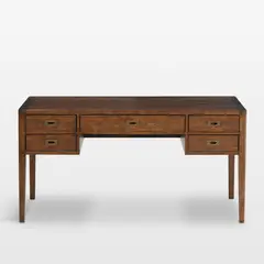 CRATE & BARREL - Escritorio Morris Marrón Chocolate 152cm