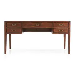 CRATE & BARREL - Escritorio Morris Marrón Chocolate 152cm
