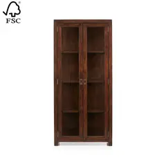 CRATE & BARREL - Librero Morris Marrón de Madera de Pino